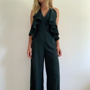 Green Halter Jumpsuit